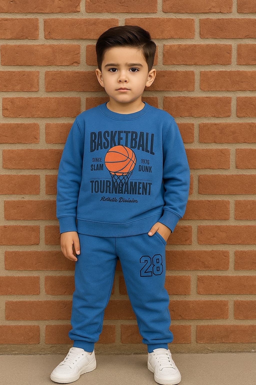 Basketball Tournament Print Kids Premium Winter Tracksuit"