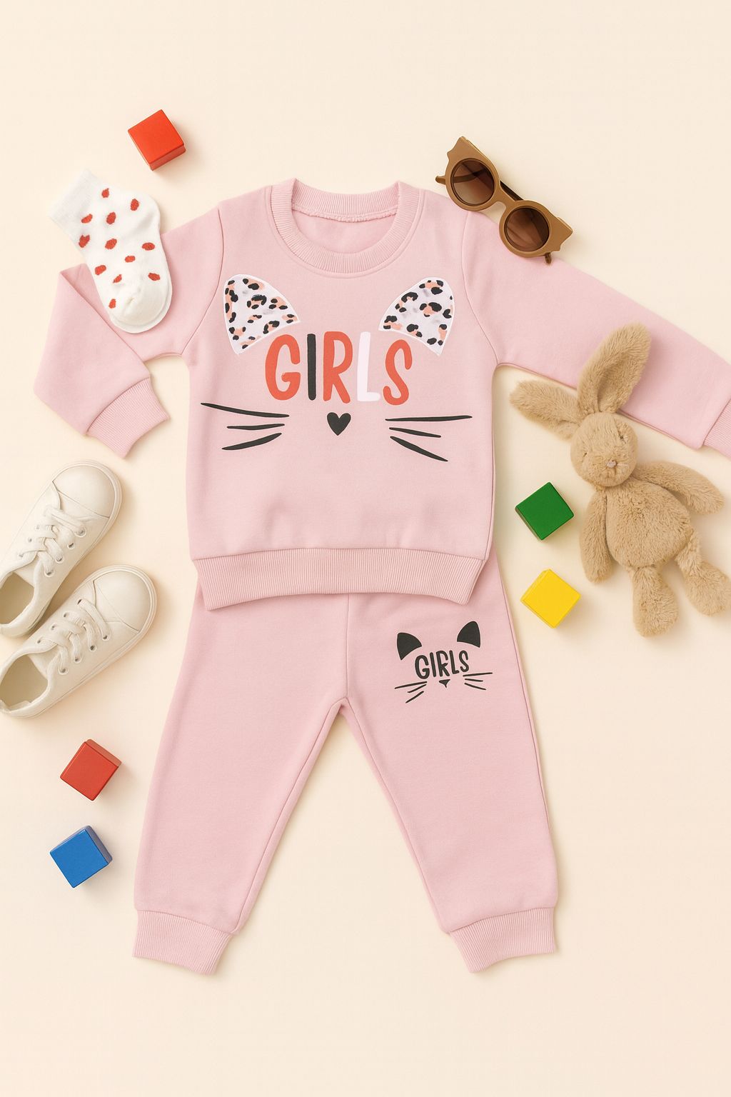 Pink Cozy Kitty Set for Girls”