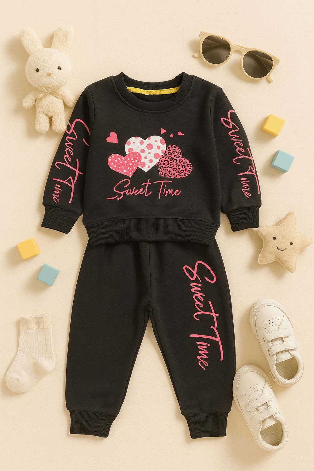 Cute Sweet Time Winter Tracksuit”